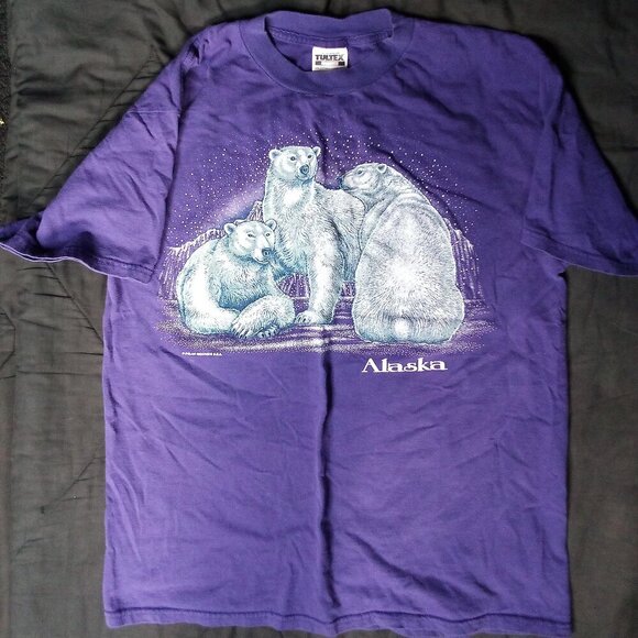 Vintage Alaska Polar Bears Graphic T-Shirt - Picture 2 of 7